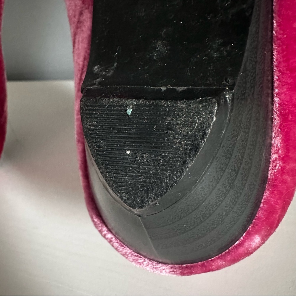OLD NAVY - Women’s Pink Velvet Mary Jane Ballet Shoes Slippers Size 10 - Picture 10 of 14